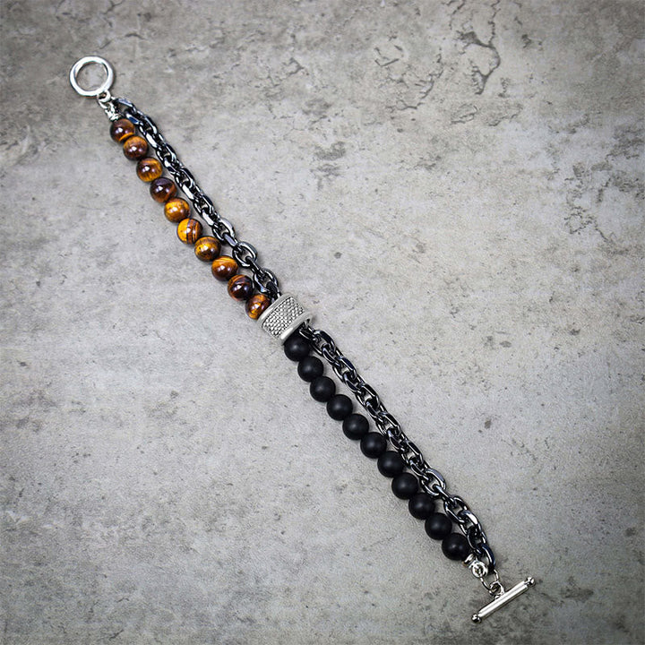 Armband Tigerauge & Lazurit – Schutz & Fokus