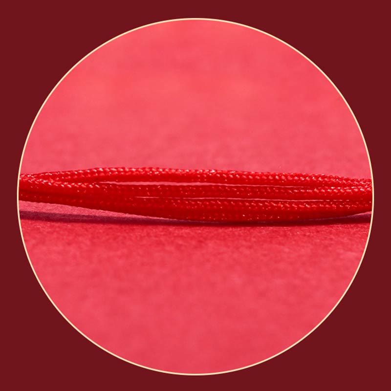 Rotes Armband Bambus Design Elastisch Handgelenk Naturstein Schutz Glück