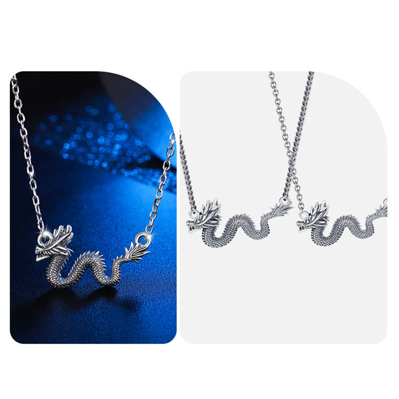 Anhänger Kette Sterling-Silber Drachen – Schutz