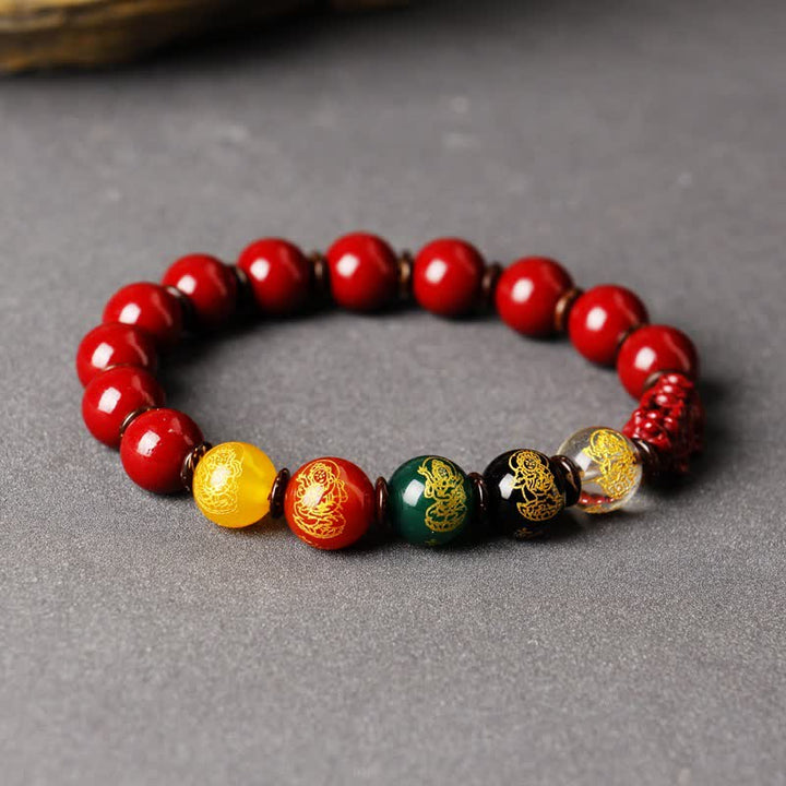 Rotes Armband Zinnober Pixiu Wohlstand Segen elastisch Perlen Schmuck.