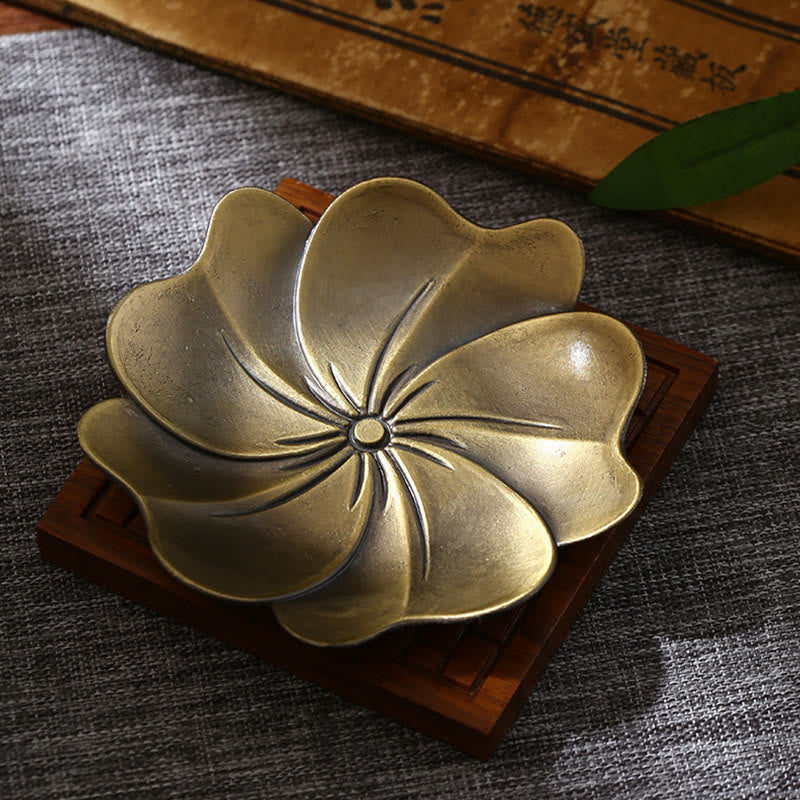 Räucherstäbchenhalter Lotus Drache Phönix Lotus Bronze (ohne Loch)