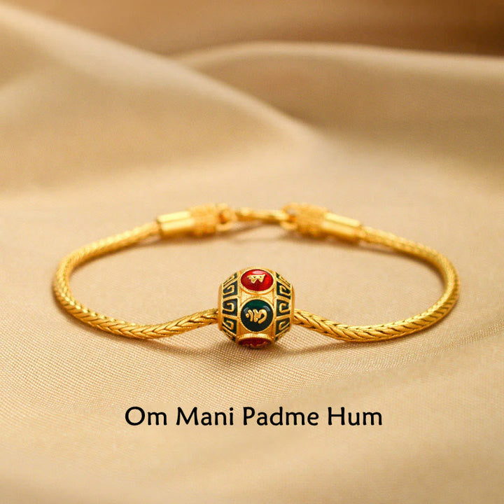 Armband Om Mani Padme Hum – 18K Gold, Glücks-Mantra & Ruhe