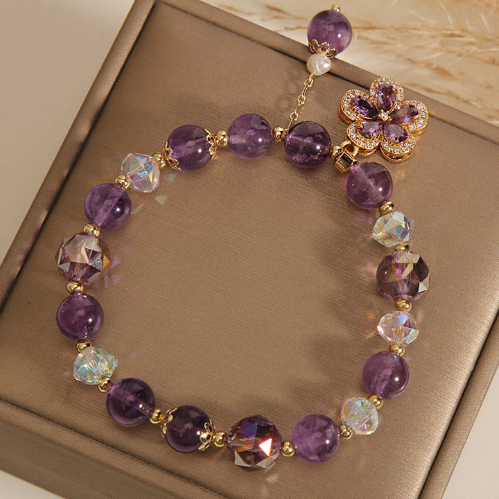 Armband Amethyst Blume - Positiv Transformation