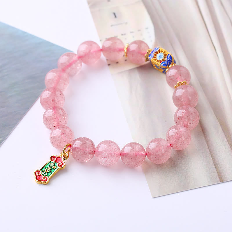 Armband Erdbeerquarz – Harmonie