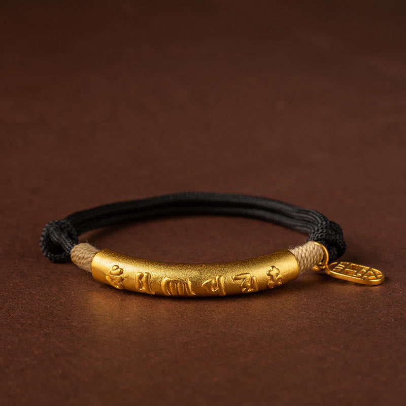 Armband Tibet Silber "Om Mani Padme Hum" - Tibet Glück