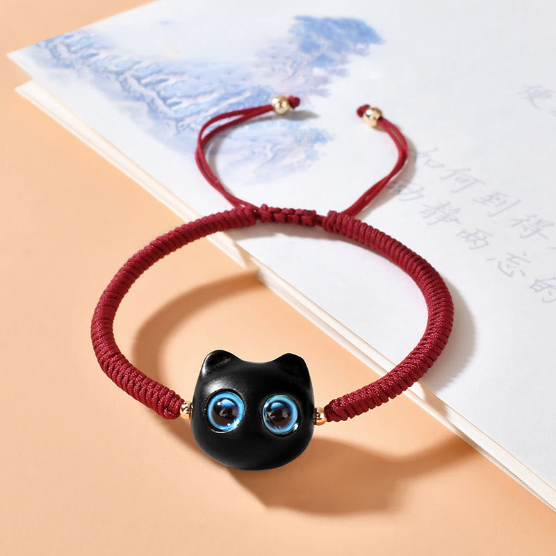Armband Ebenholz Katze – Frieden