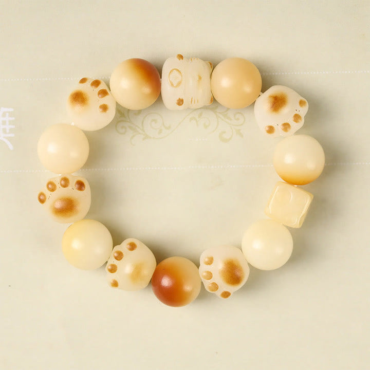 Armband Sandelholz Bodhi Katze – Glück & Frieden