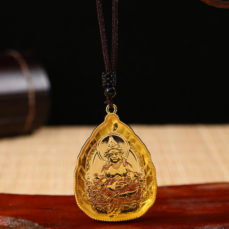Kette Liuli-Kristall Buddha Tibet golden Anhänger