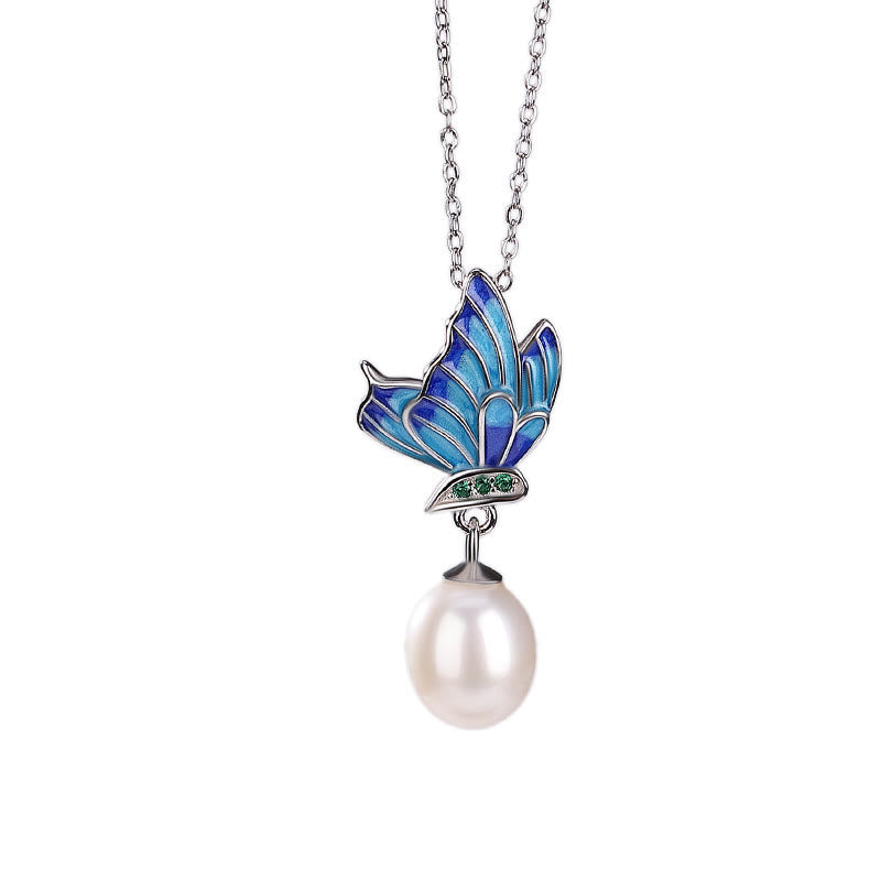 Kette Perle Schmetterling Lotus Heilung
