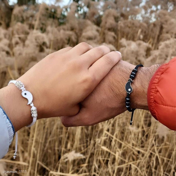 Partnerarmband Yin Yang Hämatit 2er Set
