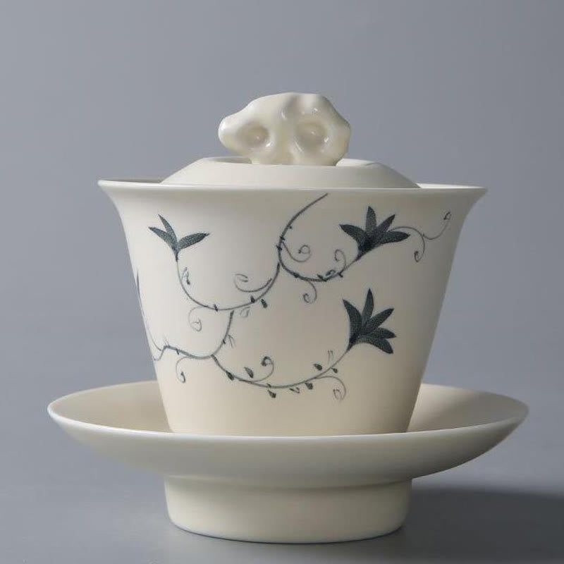 Gaiwan Sancai Keramik Lotus Granatapfel Klein – Lotus