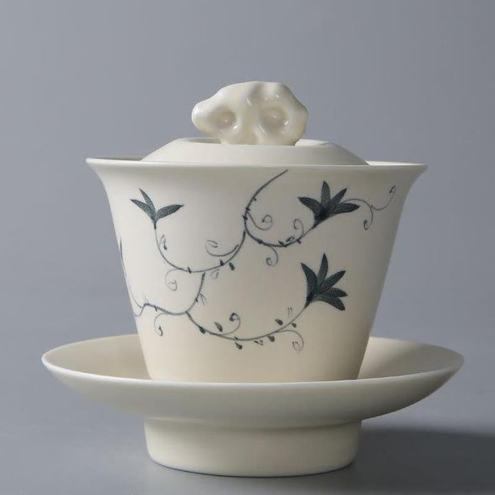 Gaiwan Sancai Keramik Lotus Granatapfel Klein – Lotus