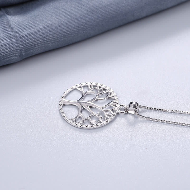 Kette Lebensbaum Edelstein Sterlingsilber Silber Anhänger