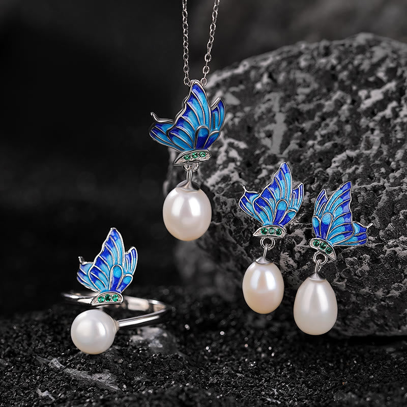 Kette Perle Schmetterling Heilung Lotus