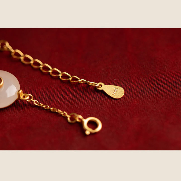 Jade Armband Glückswolken – Glück goldene Kette elegantes Design Rot