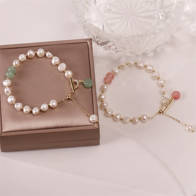 Armband Erdbeerquarz Perle Heilung Energie elegantes Design Schmuck.