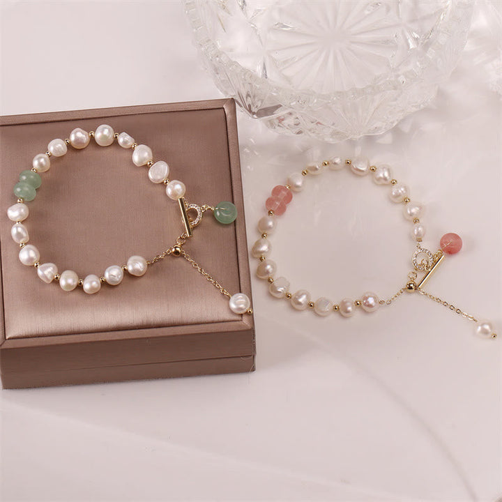 Armband Erdbeerquarz Perle Heilung Energie elegantes Design Schmuck.