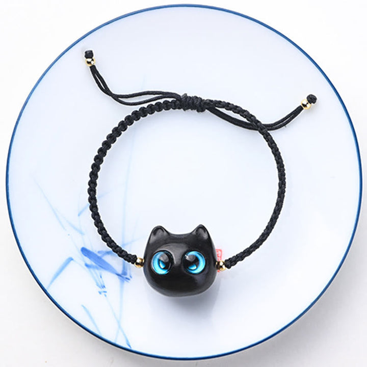 Armband Sandelholz Ebenholz Katze – Schutz & Ruhe