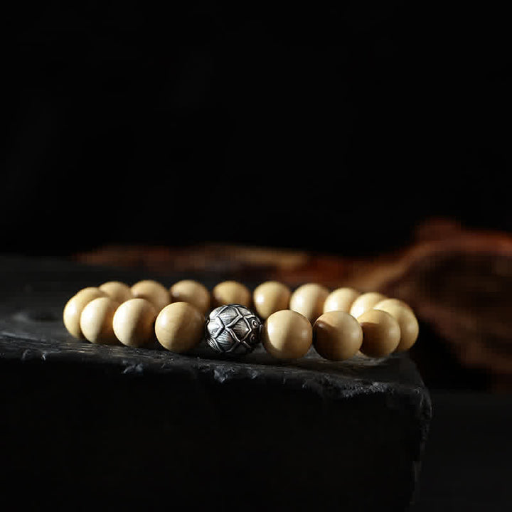 Armband Zinnober Yin Yang – Glück & Wohlstand mit Perlen Silber.