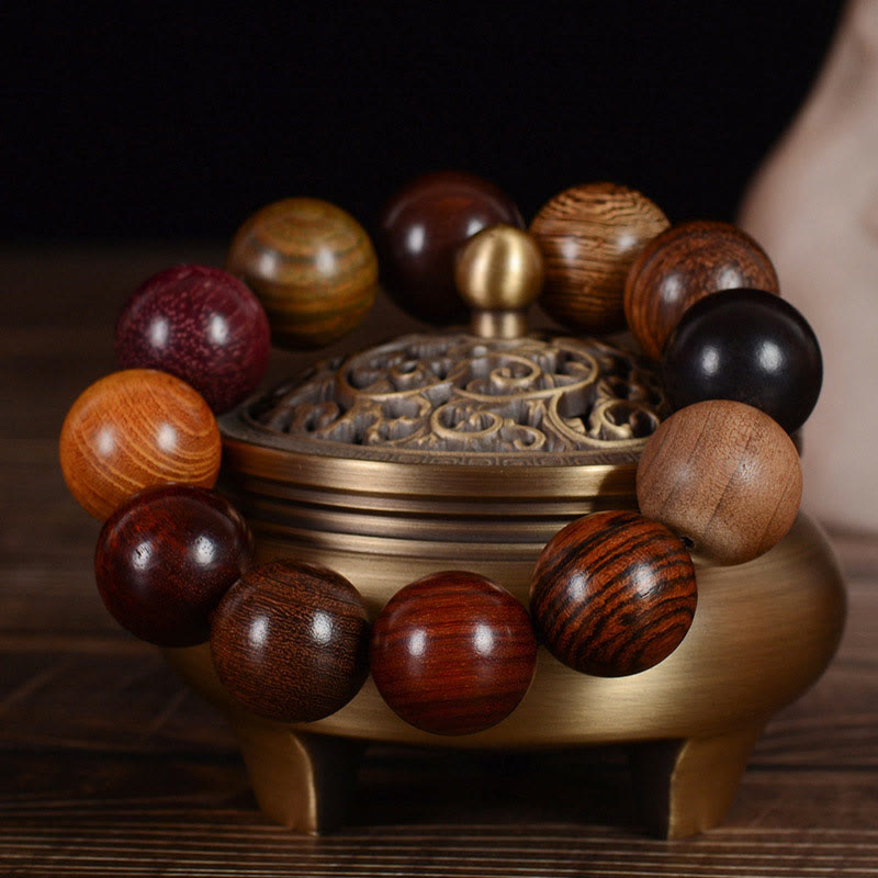 Armband Sandelholz – Schutz & Heilung mit bunten Holzperlen Schmuckstück