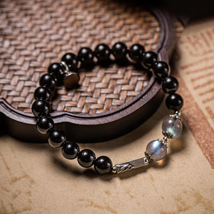 Armband 925 Silber Mondstein Paar – Stärke