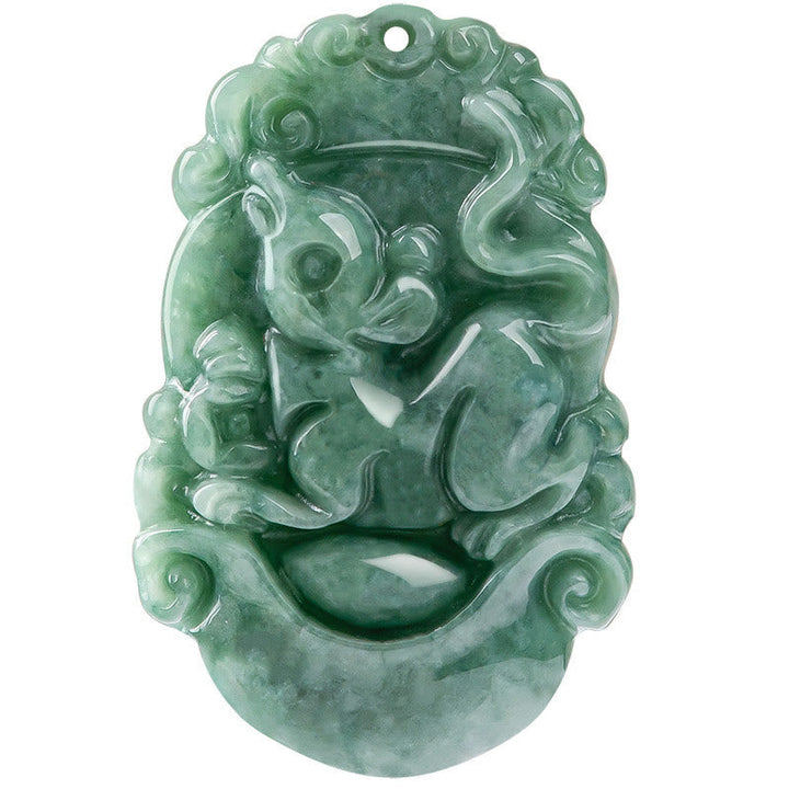 Kette Jade Chinesischer Tierkreis – Wohlstand & Fokus – Bild 14 – Jade Anhänger Chinesischer Tierkreis grüner Naturstein Wohlstand Fokus