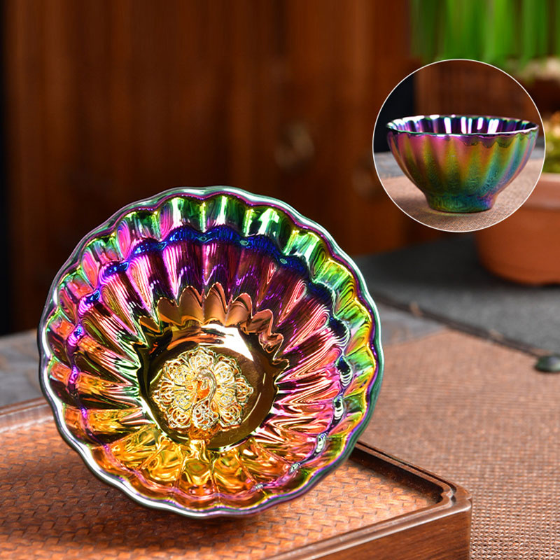 Teetasse Lotus Pfau Jianzhan Keramik Pfau