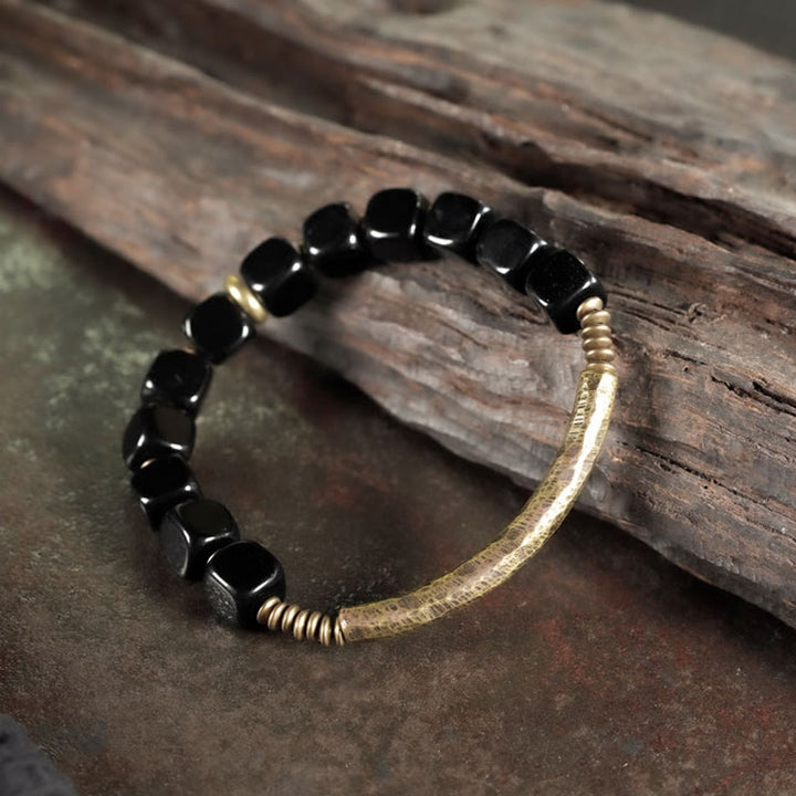 Armband Obsidian Kristall Kupfer - Kraft & Schut