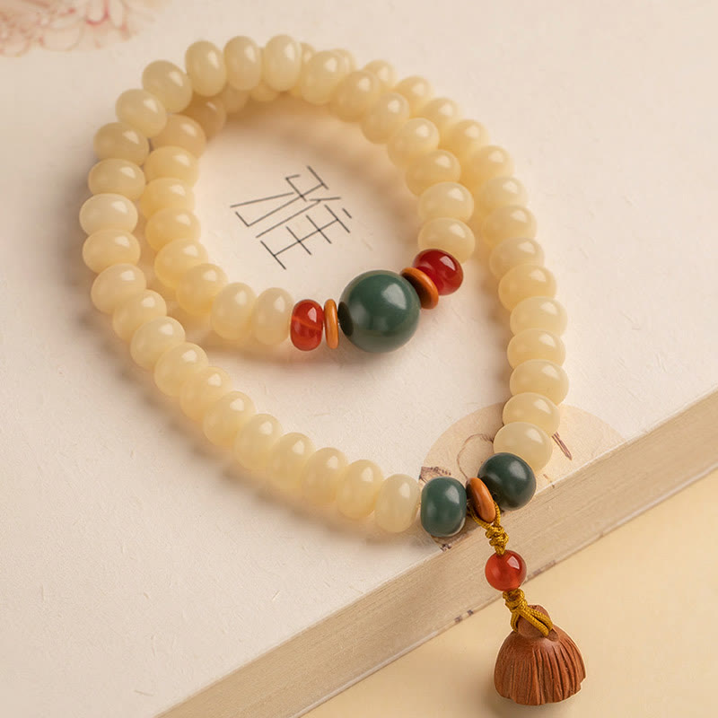 Armband Bodhi Lotus – Frieden Balance mit Natursteinen elegant gestylt