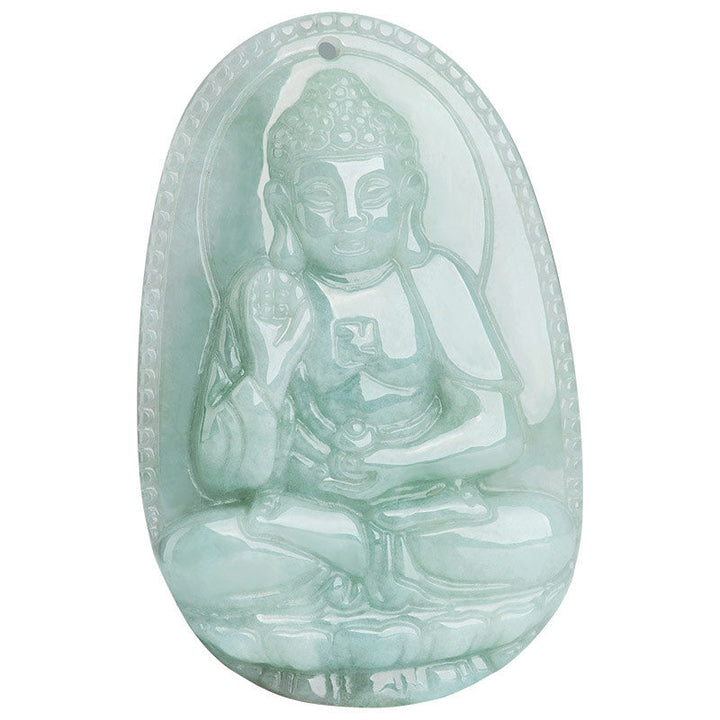 Jade Buddha Anhänger Kette Tierkreis-Buddha Wohlstand grün