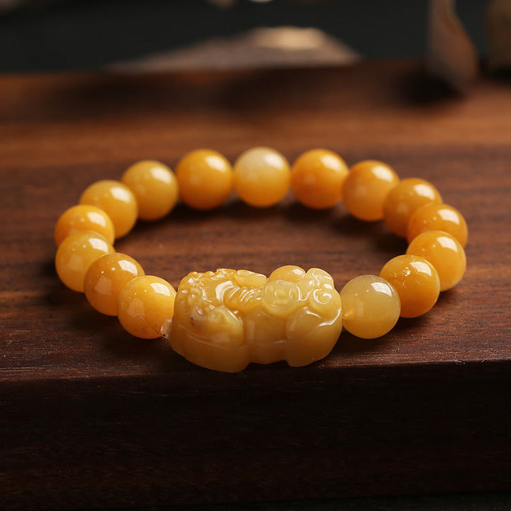 Armband Goldener Seidenjade Pixiu - Heilung