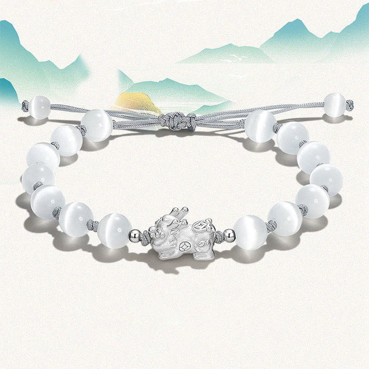 Armband Schwarzer Obsidian Kristall Pixiu – Stärke