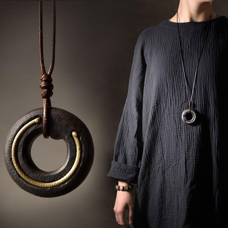 Ebenholz Zen Kreis – Gelassenheit & Frieden – Bild 5 – Ebenholz Zen Kreis Anhänger – Gelassenheit, Frieden und Harmonie