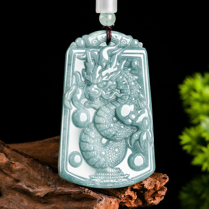 Grüne Jade Drachen Anhänger Stärke Tierkreis