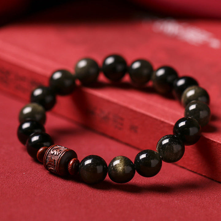 Armband Obsidian Om Mani Padme Hum – Heilung
