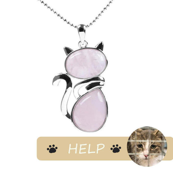 Kette Kristall Katze – Schutz & Glück | Zen Spirit