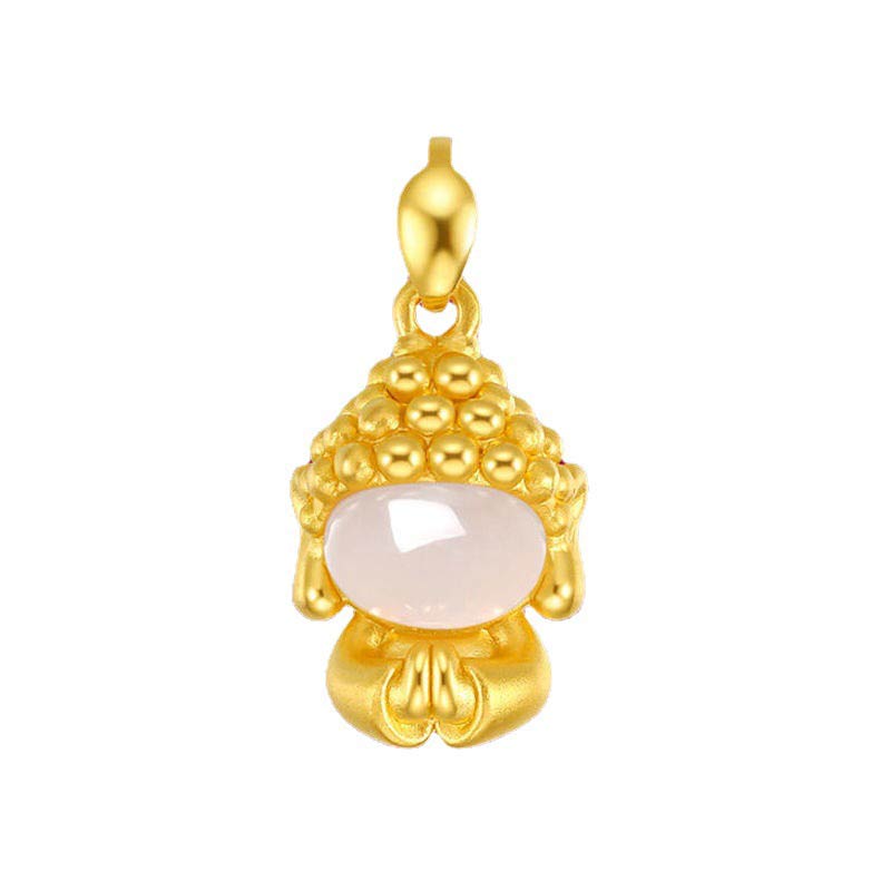 Anhänger Kette Jadeit Buddha Erfolg gold