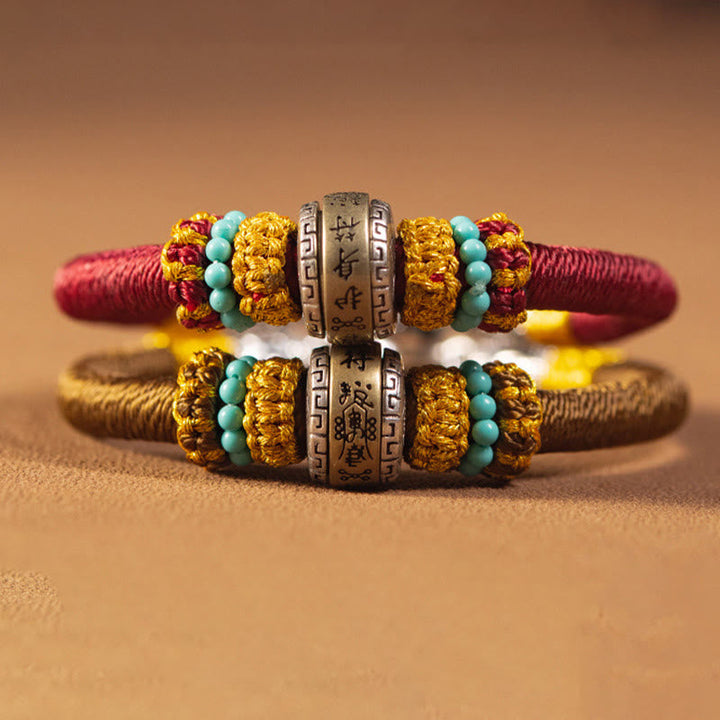 Armband – Schutz & Glück Stärke mit goldenen Perlen türkis elegant