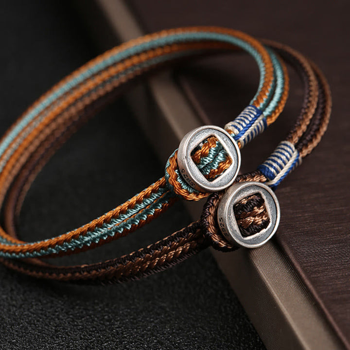 Armband 925 Silber - Schutz Knoten Geflochten