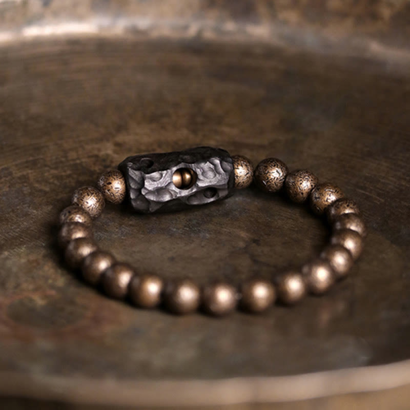 Armband Kupfer Ebenholz mit Perlen Frieden Balance Energie Schmuck
