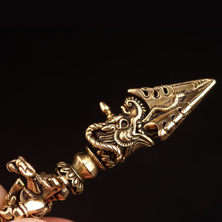 Vajra Phurba Bronze Anhänger tibetisch Ritual