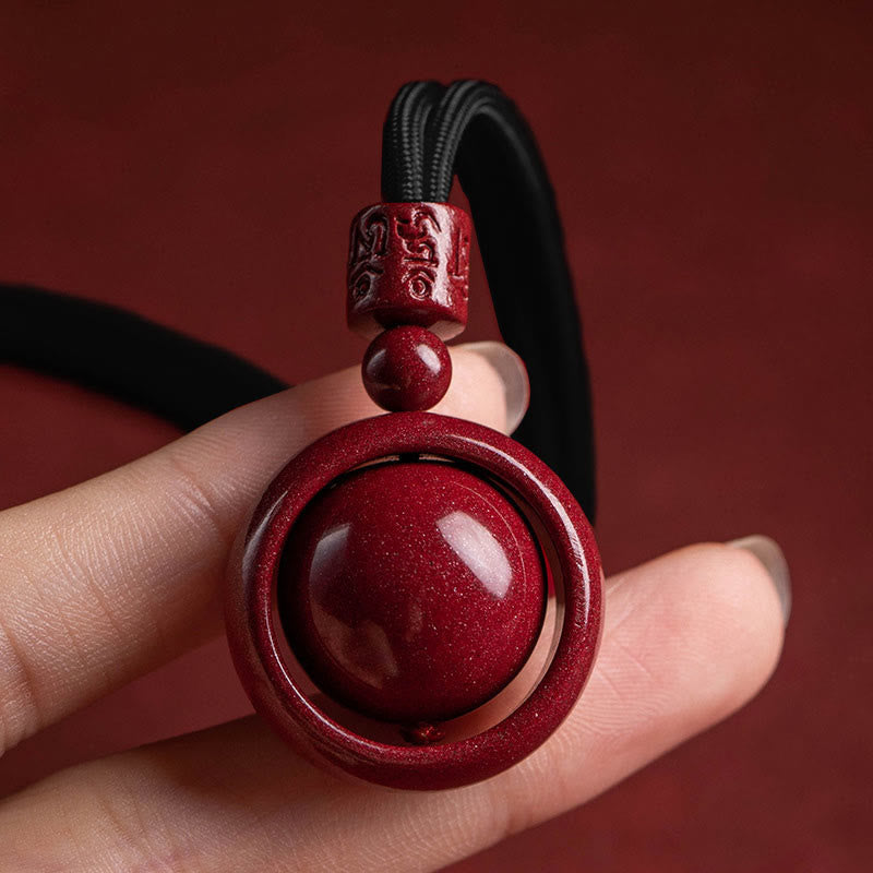 Rote Zinnober PiXiu Kette Glück Segen Edelstein Anhänger Hand