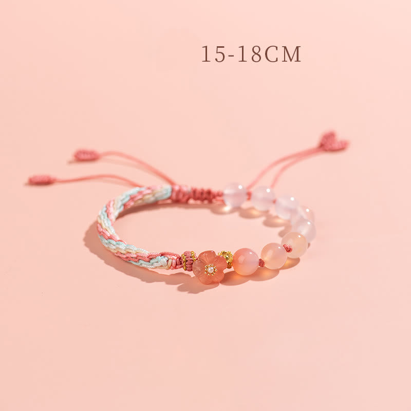 Armband Achat Pfirsichblüte – Glück & Wohlstand