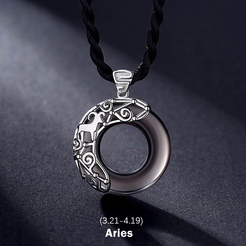 Kette Obsidian Widder – Mut & Glück | Zen Spirit