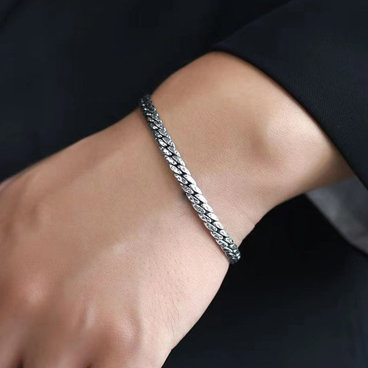Silbernes geflochtenes Armband Kupfer – Glück Harmonie Handgelenk elegant