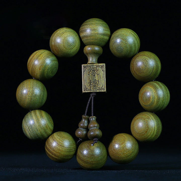 Armband Tibetisches Grünes Sandelholz Perlen Heilung