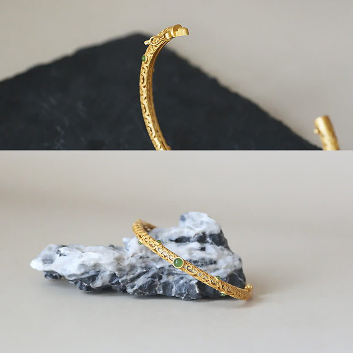 Armband Jade Kupfer Glückswolken - Beruhigung