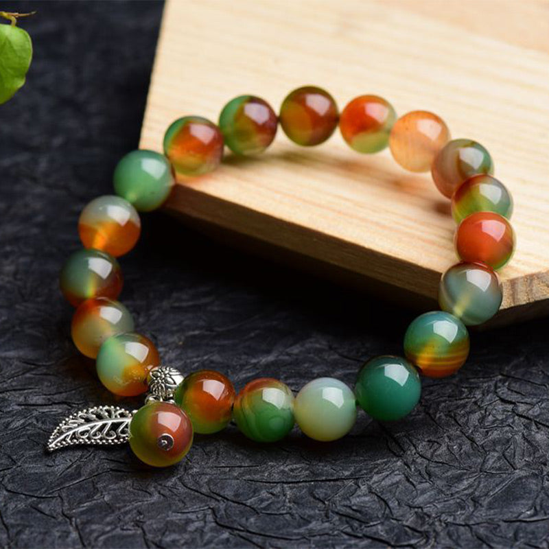 Armband Grüner Achat Tibet Heilung