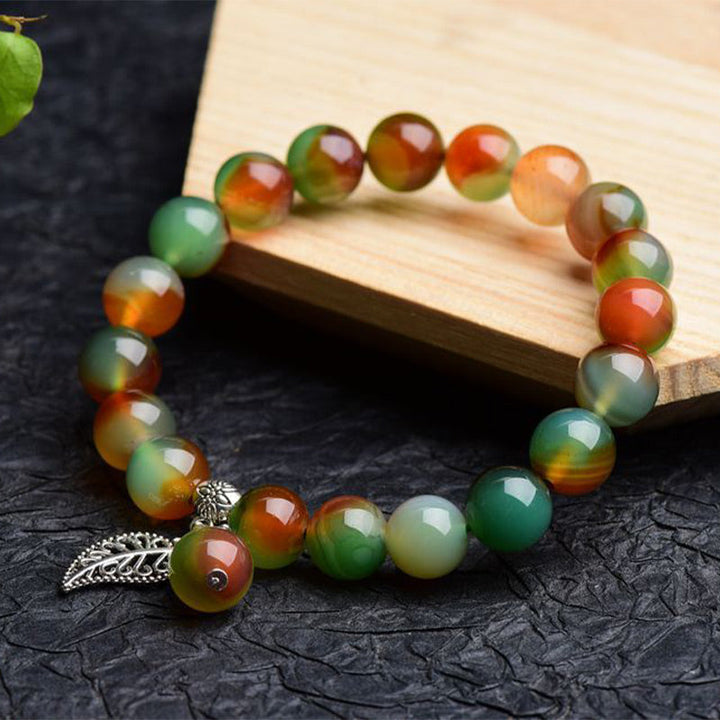 Armband Grüner Achat Tibet Heilung