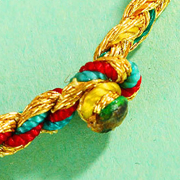 Armband Bunt Drachen Scale Geflochten Goldene Schnur Farbig